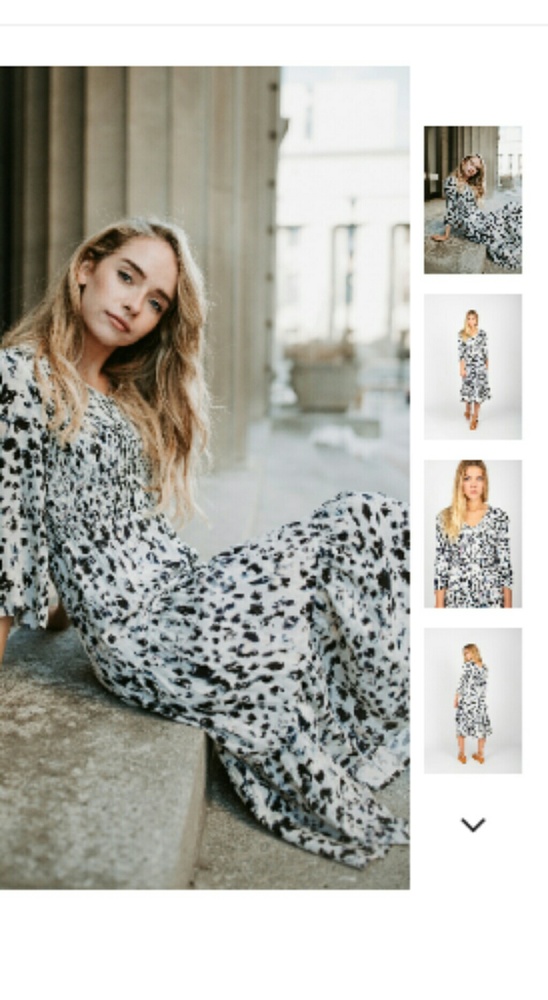 Piper & Scoot Leopard Dress in White size Small